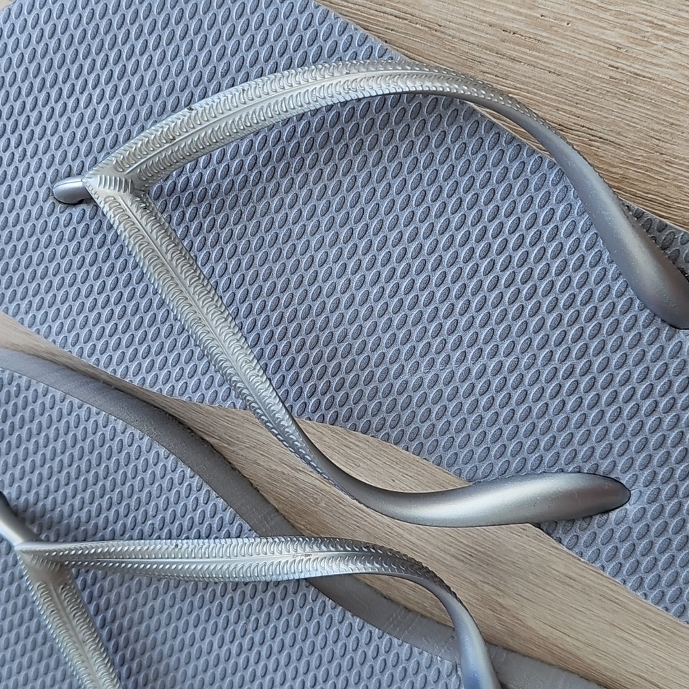 Silver Flip Flops - Picture 2 of 6
